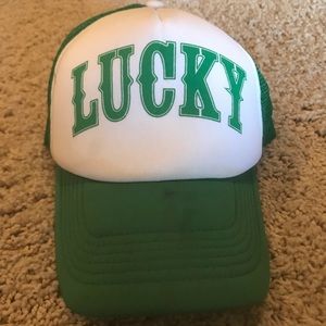 Accessories - Distressed “lucky” Irish trucker hat Accessories - Distressed “lucky” Irish trucker hat